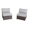 2 Person Wicker Conversation Set With Cushions, Weather Resistant 2 Person Wicker Conversation Set With Cushions, Weather Resistant