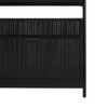 Transitional Wide Reeded Bookshelf With Drawers On Bottom