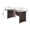 Urban - L Farmhouse Composite Wood Writing Desk With Spacious Tabletop And Weathered - Gray