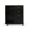 Yohaan - Contemporary Kitchen Cart With Wheels