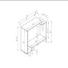 Contemporary Console Table With Two Open Shelves - White / Gray