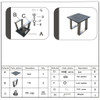 Traditional Style Outdoor Square End Table