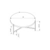 Round Coffee Table With White Metal Legs