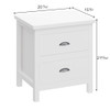 Versatile Solid Wood Night Stand With Drawers For Living Room And Bedroom - White