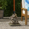 Charming Elephant Umbrella Base With Concrete Design - Gray