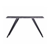 Acacia Wood And Metal Console Table, Live Edge, Angled Legs, Modern Living Room Furniture - Gray / Black