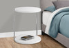 Accent Table Round For Living Room - White