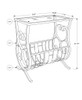 Accent Table Magazine Narrow For Living Room - Black Accent Table Magazine Narrow For Living Room - Black
