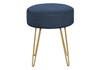 Ottoman, Pouf, Footrest, Foot Stool, Round Gold Metal Legs, Contemporary, Modern
