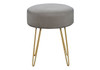 Ottoman, Pouf, Footrest, Foot Stool, Round Gold Metal Legs, Contemporary, Modern