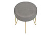 Ottoman, Pouf, Footrest, Foot Stool, Round Gold Metal Legs, Contemporary, Modern
