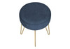 Ottoman, Pouf, Footrest, Foot Stool, Round Gold Metal Legs, Contemporary, Modern