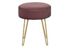 Ottoman, Pouf, Footrest, Foot Stool, Round Gold Metal Legs, Contemporary, Modern