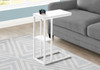 Accent Table, C - Shaped, Marble Look Contemporary & Modern Convenient Design Accent Table, C - Shaped, Marble Look Contemporary & Modern Convenient Design