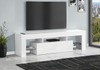 TV Stand, Console, Media Entertainment Center, Storage Cabinet, Glossy Contemporary & Modern - White