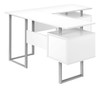 Corner Computer Desk Storage L Shape For Home Office - White