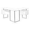 Corner Computer Desk Storage L Shape For Home Office - White