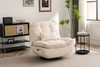 Power Recliner Swivel Glider USB Charger With Bluetooth Music Player Different Function Sleep Working Game And Leisure Model - Cream