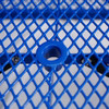 Rectangular Outdoor Steel Picnic Table With Umbrella Pole