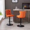 Swivel Velvet Barstools Adjusatble Seat Height, Modern Upholstered Bar Stools With Backs Comfortable Tufted For Home Pub And Kitchen Island (Set of 2) Swivel Velvet Barstools Adjusatble Seat Height, Modern Upholstered Bar Stools With Backs Comfortable Tufted For Home Pub And Kitchen Island (Set of 2)