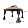 Outdoor Pop Up Gazebo Canopy With 2 Tier Soft Top And Removable Zipper Netting Outdoor Pop Up Gazebo Canopy With 2 Tier Soft Top And Removable Zipper Netting