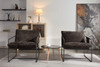 Upholstered Hanging Armchair With Arm Pocket Metal Frame (Set of 2), Crushed Foam Cushions And Skin-Friendly Braid For Living Room And Bedroom
