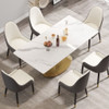 Modern Artificial Stone Panel Stainless Steel Curved Legs, Can Accommodate 6 - 8 People