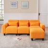 Teddy Fleece Creative Sofa Can Be Assembled Into A Two-Seater Sofa Plus A Single Couch With Three Waist Pillows To Perfectly Stretch Your Waist For Small Apartment Bedroom Spaces Teddy Fleece Creative Sofa Can Be Assembled Into A Two-Seater Sofa Plus A Single Couch With Three Waist Pillows To Perfectly Stretch Your Waist For Small Apartment Bedroom Spaces