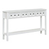 Rustic Entryway Console Table Long Sofa Table With Two Different Size Drawers And Bottom Shelf For Storage
