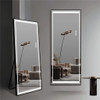 Led Mirror Full Length Mirror With Lights Wide Standing Tall Full Size Mirror For Bedroom Giant Full Body Mirror Large Floor Mirror With Lights Stand Up Dressing Big Lighted Mirror - Black