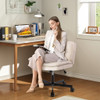 Large Size Swivel Home Office Desk Chair Armless Office Room Chair - Beige