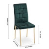 Velvet High Back Nordic Dining Chair Modern Chair With Golden Color Legs Velvet High Back Nordic Dining Chair Modern Chair With Golden Color Legs