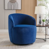 Velvet Fabric Swivel Accent Armchair Barrel Chair With Powder Coating Metal Ring Velvet Fabric Swivel Accent Armchair Barrel Chair With Powder Coating Metal Ring