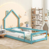 Wood Bed With House Shaped Headboard Floor Bed With Fences Wood Bed With House Shaped Headboard Floor Bed With Fences