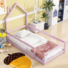 Wood Bed With House Shaped Headboard Floor Bed With Fences Wood Bed With House Shaped Headboard Floor Bed With Fences