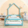 Wood Bed With House Shaped Headboard Floor Bed With Fences Wood Bed With House Shaped Headboard Floor Bed With Fences