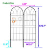 Metal Garden Trellis Rustproof Trellis For Climbing Plant, Outdoor Flower Support