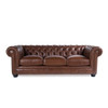 Traditional Tufted Leather Chesterfield Nailhead Sofa Traditional Tufted Leather Chesterfield Nailhead Sofa