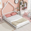 House-Shaped Headboard Bed With Handrails, Slats House-Shaped Headboard Bed With Handrails, Slats