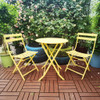 3 Piece Patio Bistro Set Of Foldable Round Table And Chairs 3 Piece Patio Bistro Set Of Foldable Round Table And Chairs