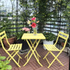 3 Piece Patio Bistro Set Of Foldable Square Table And Chairs 3 Piece Patio Bistro Set Of Foldable Square Table And Chairs