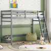 High Loft Bed With Inclined Ladder, Guardrails High Loft Bed With Inclined Ladder, Guardrails