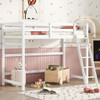 High Loft Bed With Inclined Ladder, Guardrails High Loft Bed With Inclined Ladder, Guardrails
