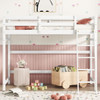 High Loft Bed With Inclined Ladder, Guardrails High Loft Bed With Inclined Ladder, Guardrails