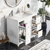 Contemporary Bathroom Vanity Cabinet, 4 Drawers & 1 Cabinet Door, Multipurpose Storage, Resin Integrated Sink, Adjustable Shelves, Solid Wood Frame With MDF Contemporary Bathroom Vanity Cabinet, 4 Drawers & 1 Cabinet Door, Multipurpose Storage, Resin Integrated Sink, Adjustable Shelves, Solid Wood Frame With MDF