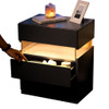 LED Nightstands, 3 Drawer For Bedroom