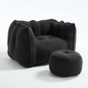 Soft Chenille Bean Bag Chair With High Resilient Foam