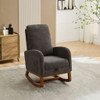 Rocking High Back Glider Chair With Retractable Footrest, Side Pocket Rocking High Back Glider Chair With Retractable Footrest, Side Pocket