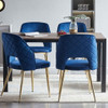 Velvet Dining Chairs With Metal Legs And Hollow Back Upholstered Dining Chairs Velvet Dining Chairs With Metal Legs And Hollow Back Upholstered Dining Chairs
