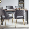 Velvet Dining Chairs With Metal Legs And Hollow Back Upholstered Dining Chairs Velvet Dining Chairs With Metal Legs And Hollow Back Upholstered Dining Chairs